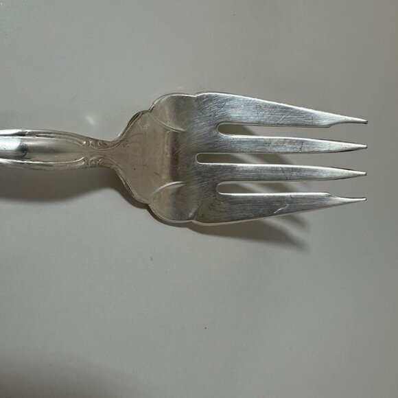 Vintage INTERLUDE International SilverPlate Fork/Scalloped Spoon Serving Set - Picture 8 of 16